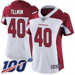 Cardinals #40 Pat Tillman White Women's Stitched NFL 100th Season Vapor Limited Jersey