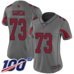 Cardinals #73 Max Garcia Silver Women's Stitched NFL Limited Inverted Legend 100th Season Jersey