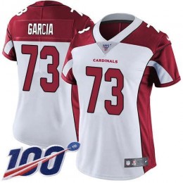 Cardinals #73 Max Garcia White Women's Stitched NFL 100th Season Vapor Untouchable Limited Jersey