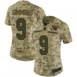 Cardinals #9 Isaiah Simmons Camo Women's Stitched NFL Limited 2018 Salute To Service Jersey
