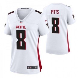 Women's Atlanta Falcons #8 Kyle Pitts White Vapor Untouchable Limited NFL Stitched Jersey