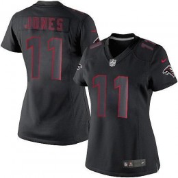 Atlanta Falcons #11 Julio Jones Black Impact Women's Stitched NFL Limited Jersey