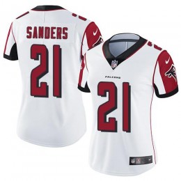 Atlanta Falcons #21 Deion Sanders White Women's Stitched NFL Vapor Untouchable Limited Jersey