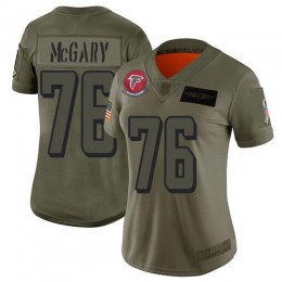 Atlanta Falcons #76 Kaleb McGary Camo Women's Stitched NFL Limited 2019 Salute to Service Jersey