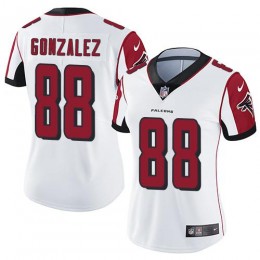 Atlanta Falcons #88 Tony Gonzalez White Women's Stitched NFL Vapor Untouchable Limited Jersey