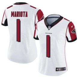 Falcons #1 Marcus Mariota White Stitched Women's NFL Vapor Untouchable Limited Jersey