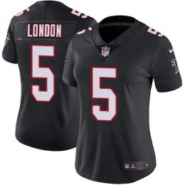 Falcons #5 Drake London Black Alternate Stitched Women's NFL Vapor Untouchable Limited Jersey