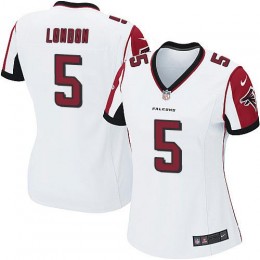 Falcons #5 Drake London White Women's Stitched NFL New Elite Jersey