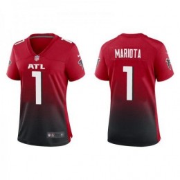 Women Atlanta Falcons #1 Marcus Mariota Red Vapor Untouchable Limited NFL Stitched Jersey