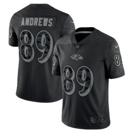 Men's Youth Women Baltimore Ravens #89 Mark Andrews Black NFL Black Reflective Limited Jersey