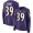 Baltimore Ravens #39 Brandon Carr Purple Team Color Women's Stitched NFL Limited Therma Long Sleeve Jersey