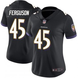 Baltimore Ravens #45 Jaylon Ferguson Black Alternate Women's Stitched NFL Vapor Untouchable Limited Jersey