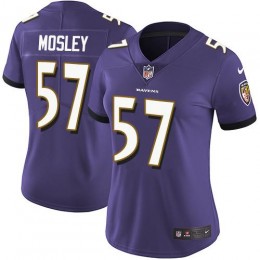 Baltimore Ravens #57 C.J. Mosley Purple Team Color Women's Stitched NFL Vapor Untouchable Limited Jersey