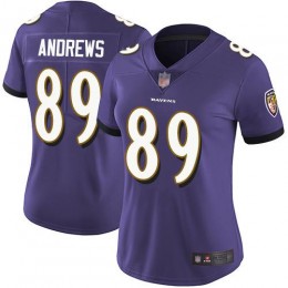 Baltimore Ravens #89 Mark Andrews Purple Team Color Women's Stitched NFL Vapor Untouchable Limited Jersey
