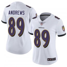Baltimore Ravens #89 Mark Andrews White Women's Stitched NFL Vapor Untouchable Limited Jersey