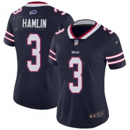 Bills #3 Damar Hamlin Navy Women's Stitched NFL Limited Inverted Legend Jersey