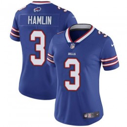 Bills #3 Damar Hamlin Royal Blue Team Color Women's Stitched NFL Vapor Untouchable Limited Jersey