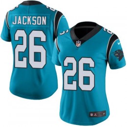 Carolina Panthers #26 Donte Jackson Blue Alternate Women's Stitched NFL Vapor Untouchable Limited Jersey