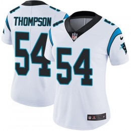 Carolina Panthers #54 Shaq Thompson White Women's Stitched NFL Vapor Untouchable Limited Jersey