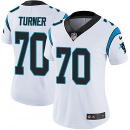 Carolina Panthers #70 Trai Turner White Women's Stitched NFL Vapor Untouchable Limited Jersey