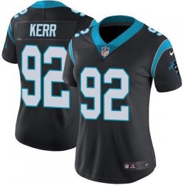 Carolina Panthers #92 Zach Kerr Black Team Color Women's Stitched NFL Vapor Untouchable Limited Jersey