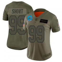 Carolina Panthers #99 Kawann Short Camo Women's Stitched NFL Limited 2019 Salute to Service Jersey