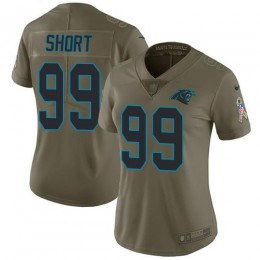 Carolina Panthers #99 Kawann Short Olive Women's Stitched NFL Limited 2017 Salute to Service Jersey