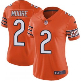 Bears #2 D.J. Moore Orange Women's Stitched NFL Limited Rush Jersey