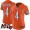 Bears #4 Eddie Jackson Orange Women's Stitched NFL Limited Rush 100th Season Jersey