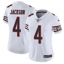 Bears #4 Eddie Jackson White Women's Stitched NFL Vapor Untouchable Limited Jersey