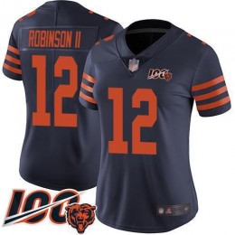 Chicago Bears #12 Allen Robinson II Navy Blue Alternate Women's Stitched NFL 100th Season Vapor Limited Jersey
