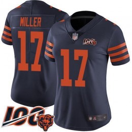 Chicago Bears #17 Anthony Miller Navy Blue Alternate Women's Stitched NFL 100th Season Vapor Limited Jersey