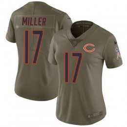 Chicago Bears #17 Anthony Miller Olive Women's Stitched NFL Limited 2017 Salute to Service Jersey