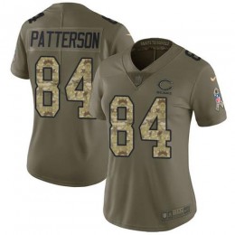 Chicago Bears #84 Cordarrelle Patterson Olive/Camo Women's Stitched NFL Limited 2017 Salute To Service Jersey