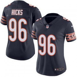 Chicago Bears #96 Akiem Hicks Navy Blue Team Color Women's Stitched NFL Vapor Untouchable Limited Jersey