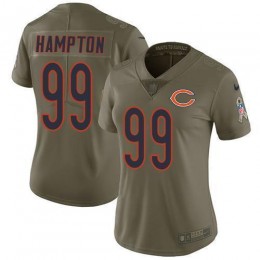 Chicago Bears #99 Dan Hampton Olive Women's Stitched NFL Limited 2017 Salute to Service Jersey