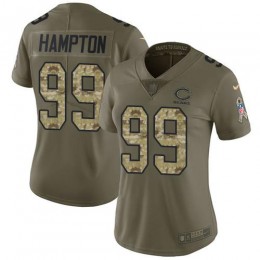 Chicago Bears #99 Dan Hampton Olive/Camo Women's Stitched NFL Limited 2017 Salute to Service Jersey