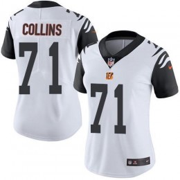 Bengals #71 La'el Collins White Women's Stitched NFL Limited Rush Jersey