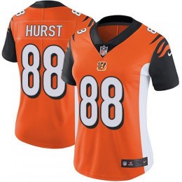 Bengals #88 Hayden Hurst Orange Alternate Women's Stitched NFL Vapor Untouchable Limited Jersey