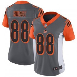 Bengals #88 Hayden Hurst Silver Women's Stitched NFL Limited Inverted Legend Jersey