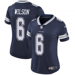 Cowboys #6 Donovan Wilson Navy Blue Team Color Women's Stitched NFL Vapor Untouchable Limited Jersey