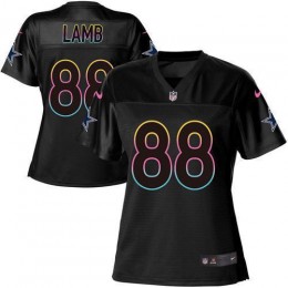 Cowboys #88 CeeDee Lamb Black Women's NFL Fashion Game Jersey