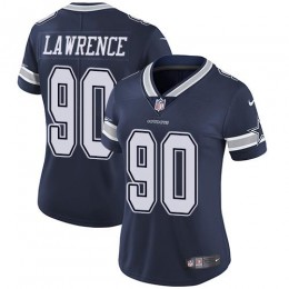 Cowboys #90 Demarcus Lawrence Navy Blue Team Color Women's Stitched NFL Vapor Untouchable Limited Jersey