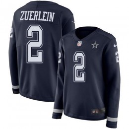 Dallas Cowboys #2 Greg Zuerlein Navy Blue Team Color Women's Stitched NFL Limited Therma Long Sleeve Jersey