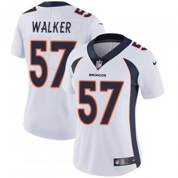 Denver Broncos #57 Demarcus Walker White Women's Stitched NFL Vapor Untouchable Limited Jersey