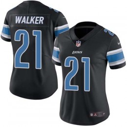 Detroit Lions #21 Tracy Walker Black Women's Stitched NFL Limited Rush Jersey