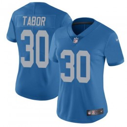 Detroit Lions #30 Teez Tabor Blue Throwback Women's Stitched NFL Vapor Untouchable Limited Jersey
