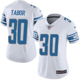 Detroit Lions #30 Teez Tabor White Women's Stitched NFL Vapor Untouchable Limited Jersey