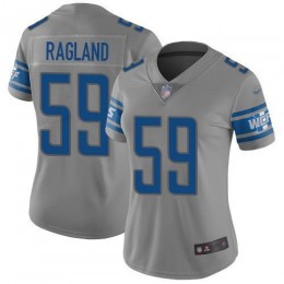 Detroit Lions #59 Reggie Ragland Gray Women's Stitched NFL Limited Inverted Legend Jersey