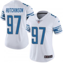 Lions #97 Aidan Hutchinson White Women's Stitched NFL Vapor Untouchable Limited Jersey